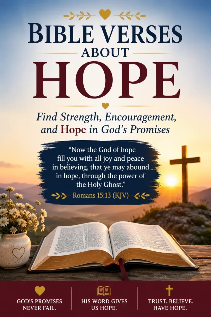 Explore 25 powerful Bible Verses About Hope from the KJV Bible. Find encouragement, faith, peace, and confidence in God's promises through these inspiring Scriptures.