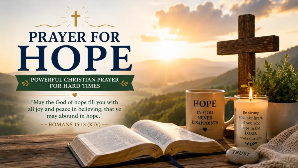 Find renewed hope in God's promises through this powerful Christian prayer for hard times, inspired by the truth of Scripture.