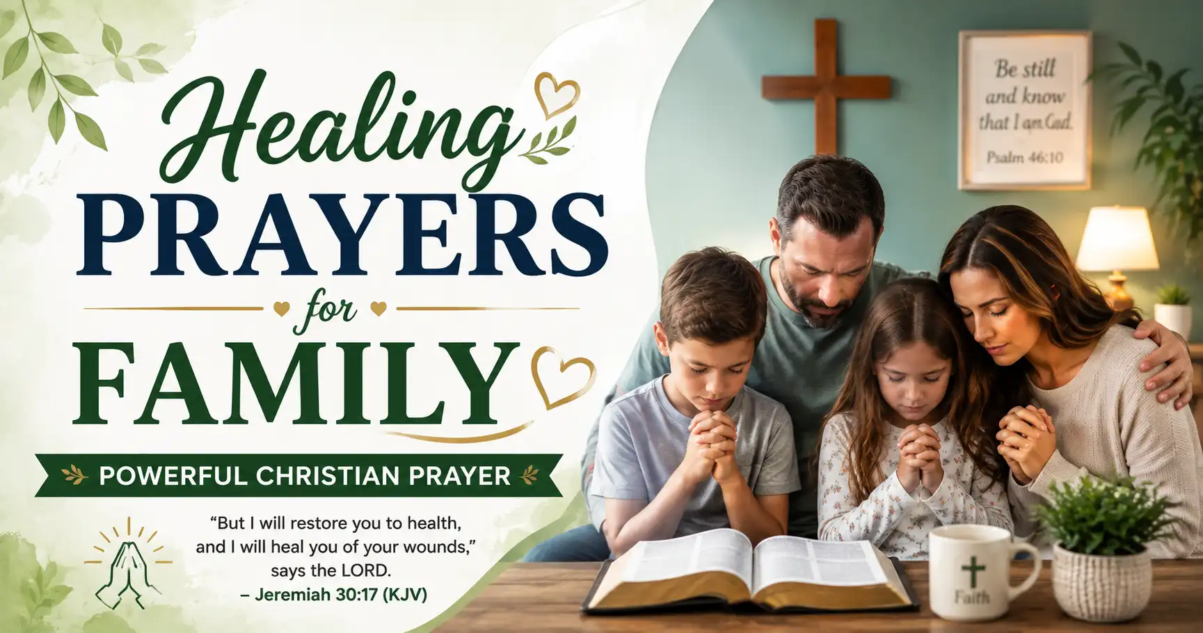Healing prayers for family (using a Christian family praying together)
