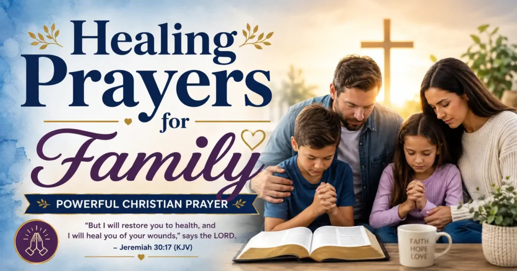 Healing Prayers for Family (Christian family on praying together)