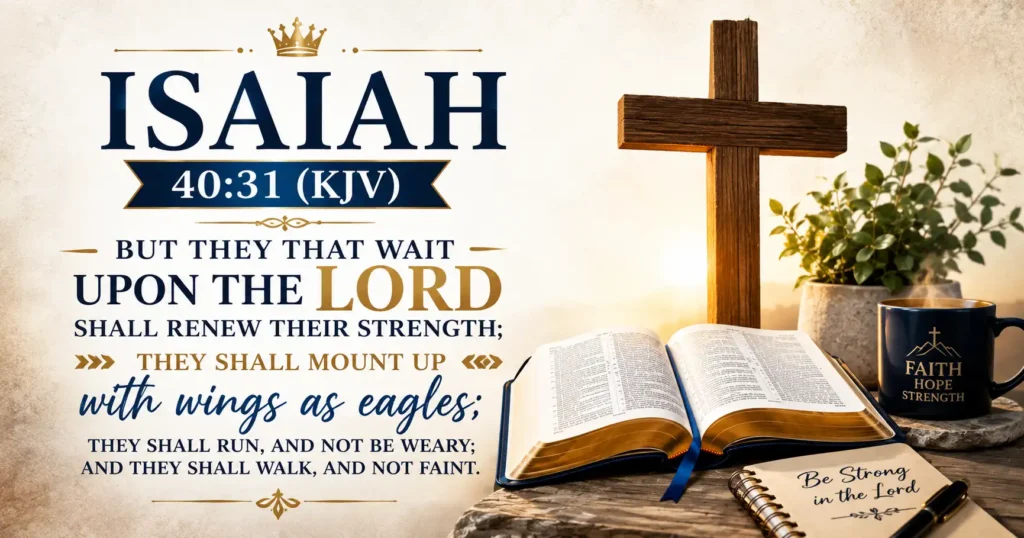 Isaiah 40:31 KJV Hope and waitupon the Lord Bible verse: