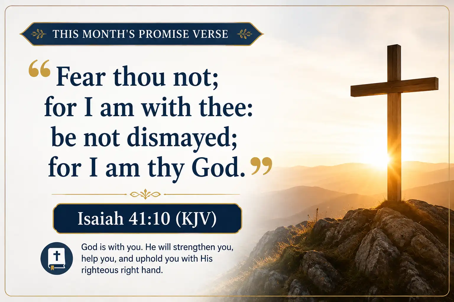 Isaiah 41:10 KJV – This Month's Promise Verse