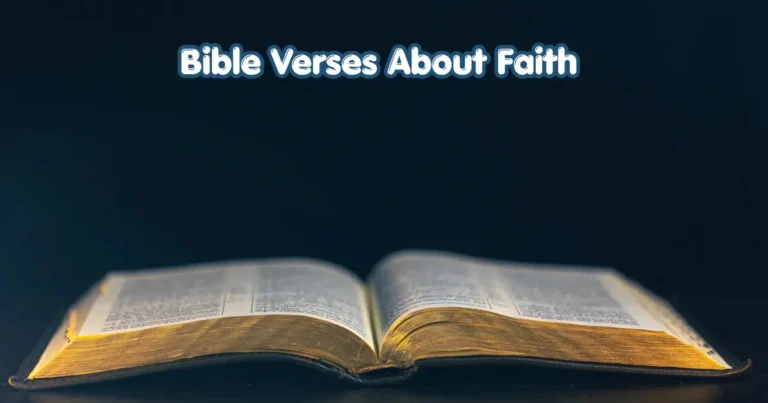 Open Bible featuring Bible verses about faith and KJV Scriptures