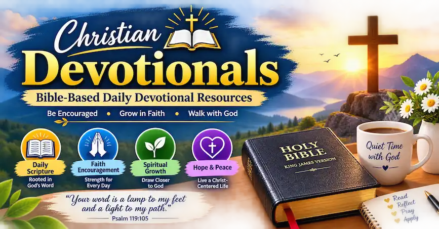 Bible-based Christian devotionals for daily faith, encouragement, spiritual growth, and hope.